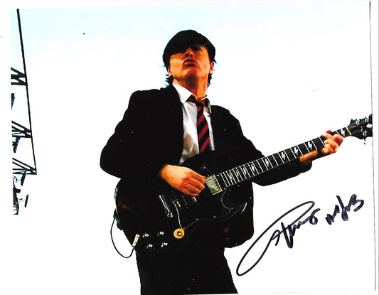 ANGUS YOUNG signed autographed photo COA Hologram
