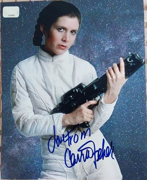 CARRIE FISHER signed autographed photo COA Hologram - Beckett Autographs