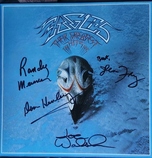 THE EAGLES band signed autographed album Their Greatest Hits COA Hologram Beckett Autographs