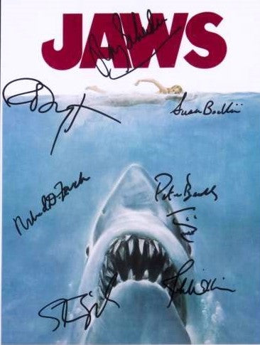 JAWS Cast Signed Photo w/COA Hologram Beckett Autographs