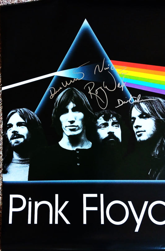 PINK FLOYD Band signed autographed poster COA Hologram Beckett Autographs