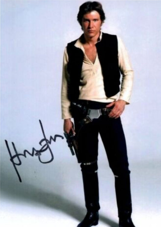 Harrison Ford Star Wars gun signed photo